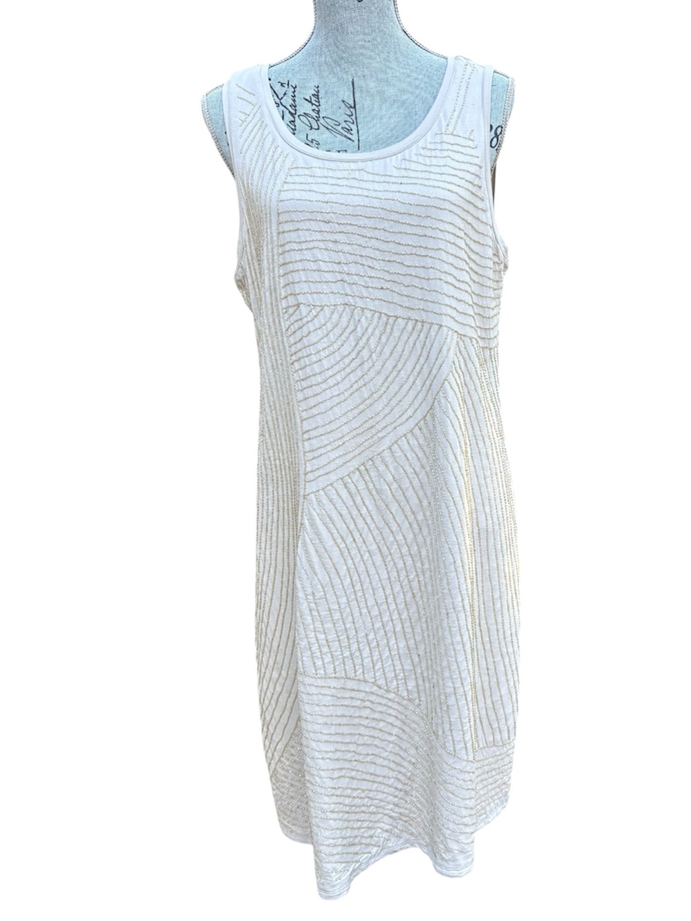 Alfani Beaded Sleeveless Tank Jersey Summer Party Date Night Dress